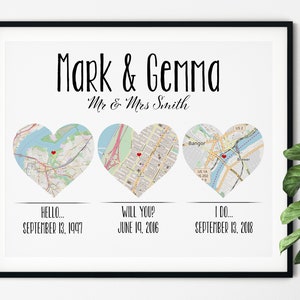 Cadeau de fiançailles carte, cadeau de fiançailles unique, carte de fiançailles, cadeau carte, rencontre avec mariage en direct, coeurs, cadeau d'anniversaire de mariage, personnalisé