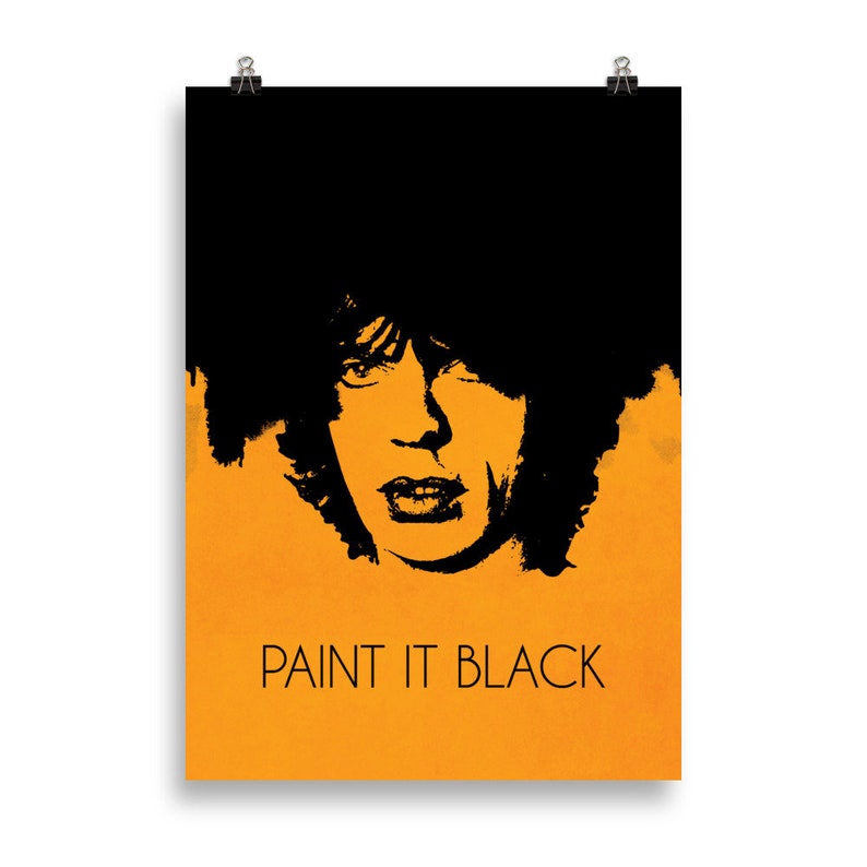 Mick Jagger Paint It Black Poster Print Design Music Wall Art Perfect