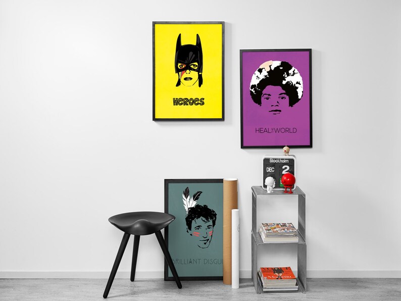 Heal the World Pop Art Michael Jackson Gift Michael Jackson inspired Poster Art Print MJ Poster Michael Jackson Art King of Pop