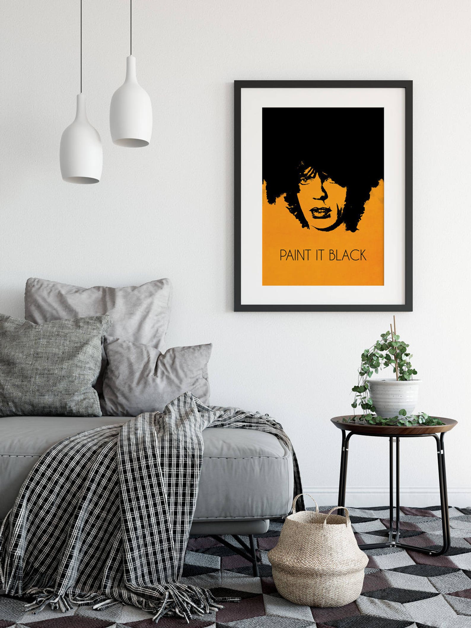 Mick Jagger Paint It Black Poster Print Design Music Etsy