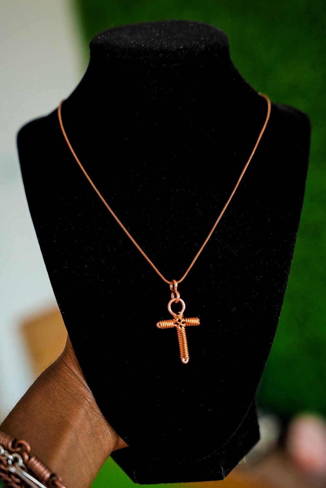 Mini Copper Ankh Necklace, Pure Copper. Egyptian Symbol. 100