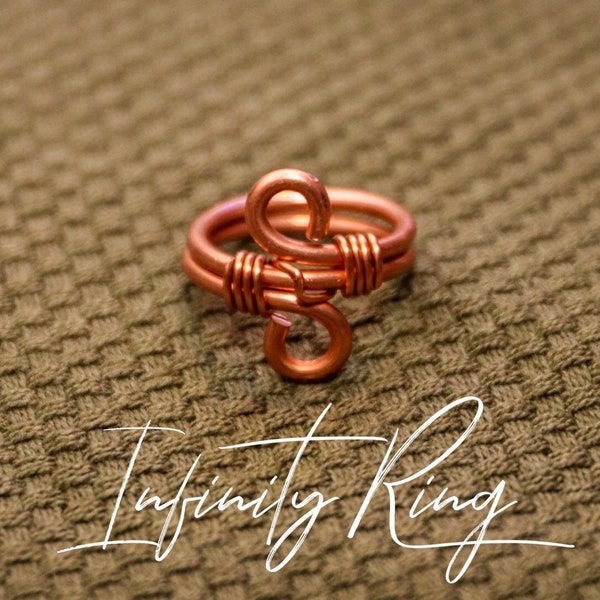 Copper Ring, Infinity. Real Copper. Handmade Jewelry.