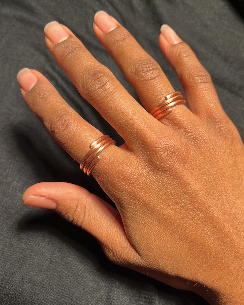 Authentic Copper Ring, Spiral. Band Ring. Pure Solid Copper. Handmade ...