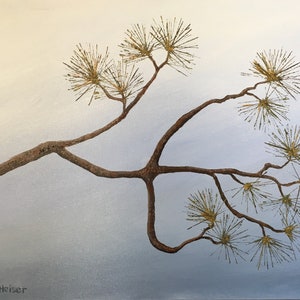 Torrey Pine 3 - pintura al óleo original, para decoración del hogar o la oficina