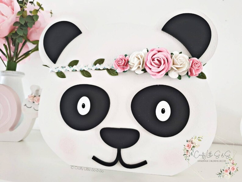 Panda Shelfie Boho Panda Nursery Decor Little Girls Room Etsy UK