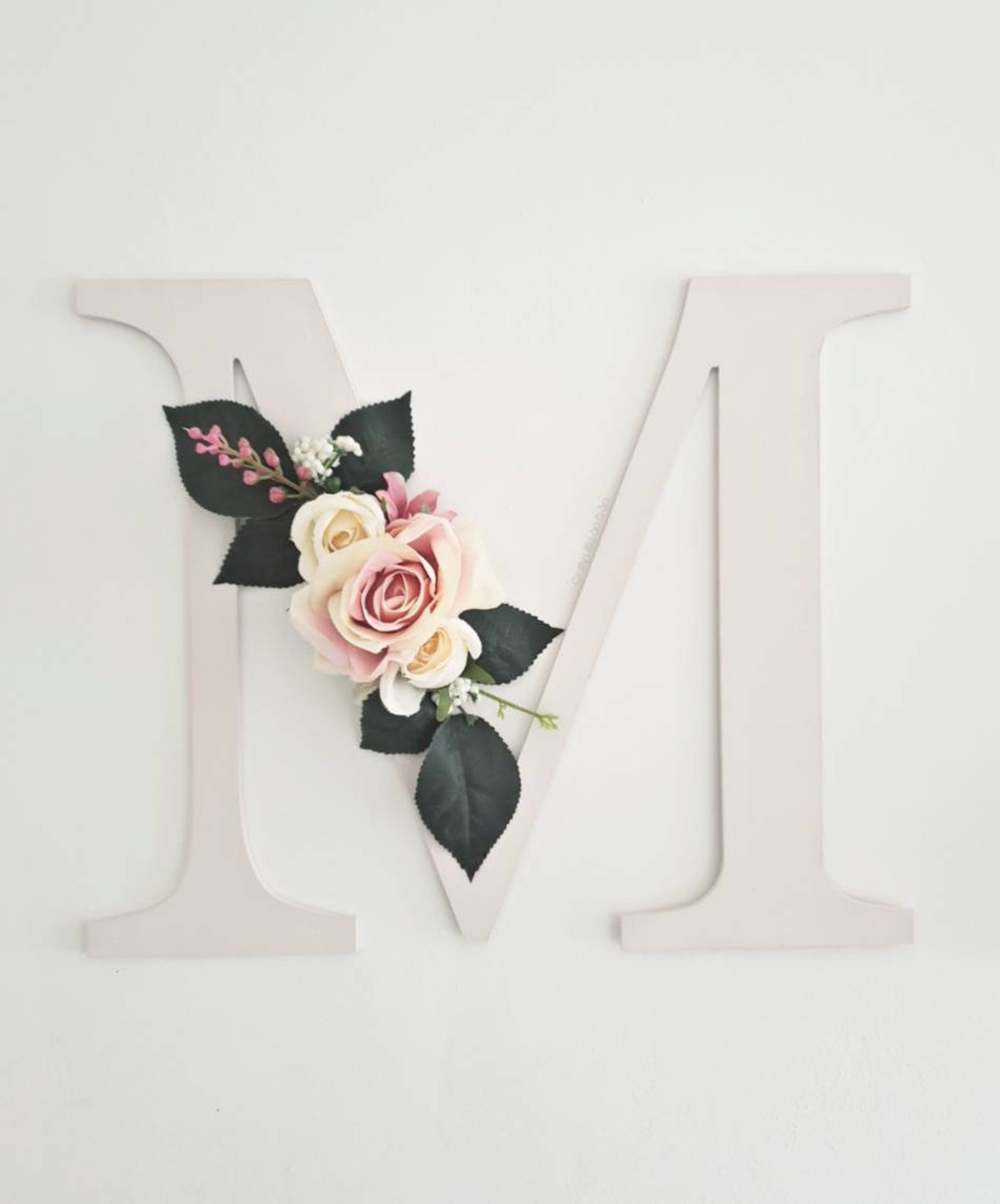 Floral Letter Wall Initial Custom Nursery Decor Girls Etsy UK