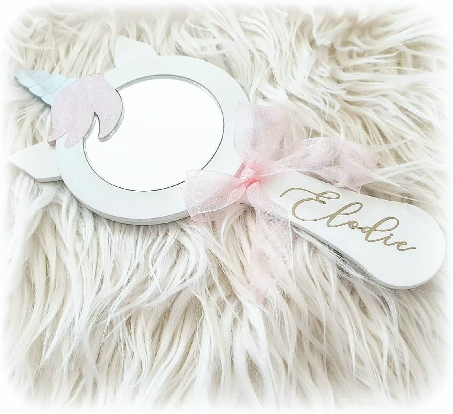 Unicorn hand mirror personalised Unicorn unicorn bedroom Etsy