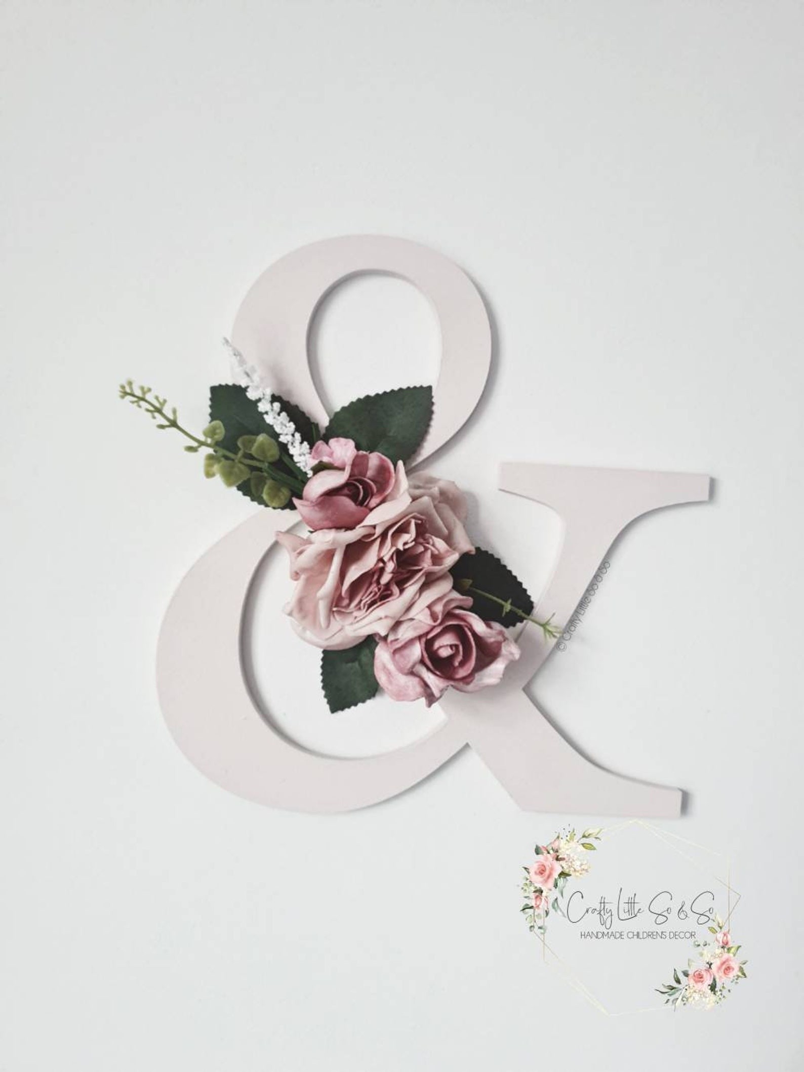 Floral Letter Wall Initial Custom Nursery Decor Girls Etsy UK