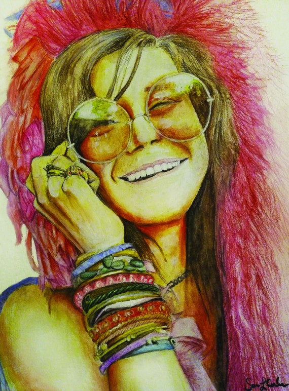 Janis Joplin Wall Art Print – Watercolor Music Legend