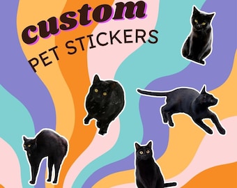 Custom Pet Stickers • Die Cut Photo Stickers • Personalized Gift