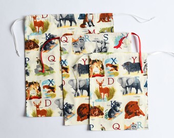 Travel Bags Set Cotton Alphabet Bag Set Lingerie Bag Drawstring Shoe Bag Pajamas Bag Accessories Bag Natural Fabrics Handmade