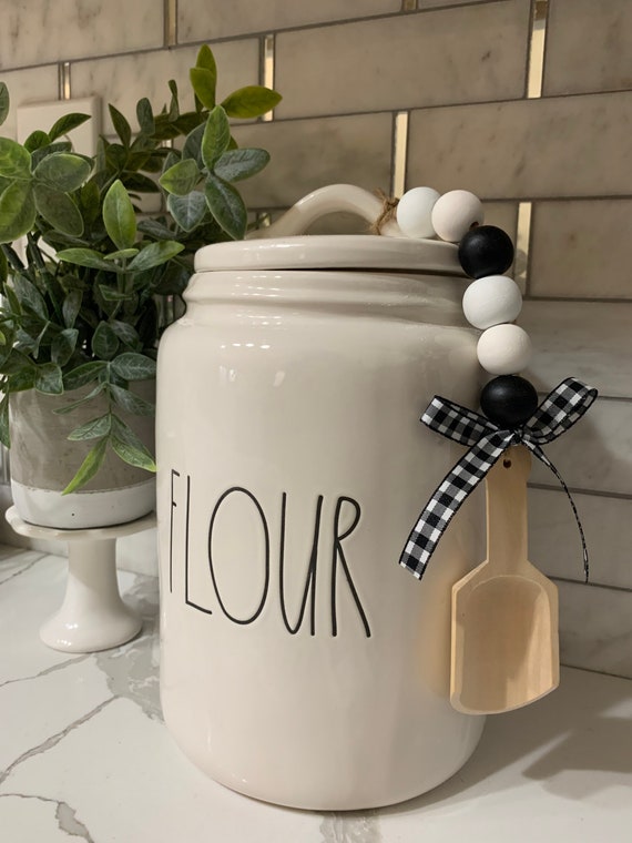 Canister Scoop Mini Wooden Scoops Farmhouse Buffalo Plaid Etsy