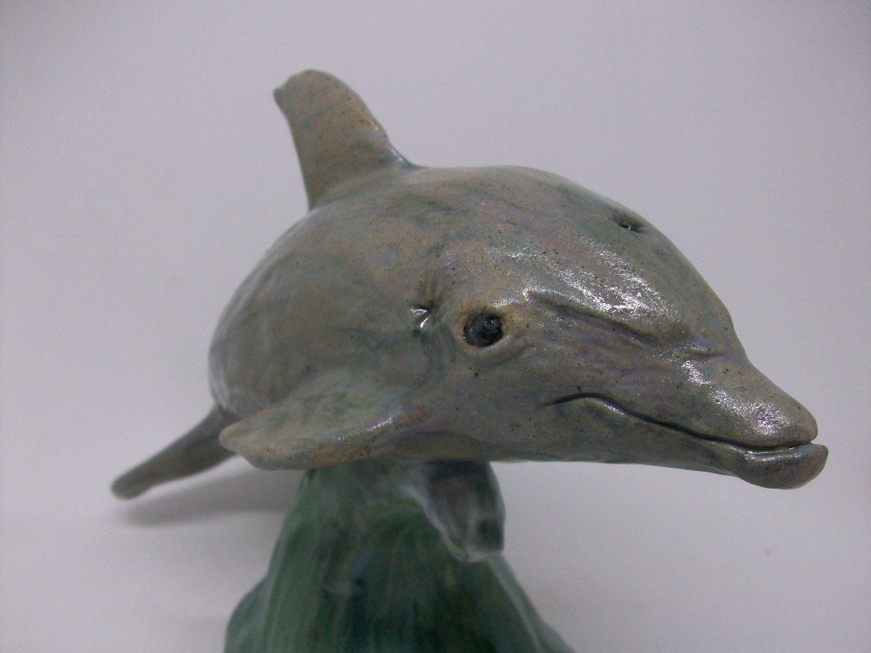 Handmade ceramic pottery hand-painted dolphin ornament on - Etsy 日本
