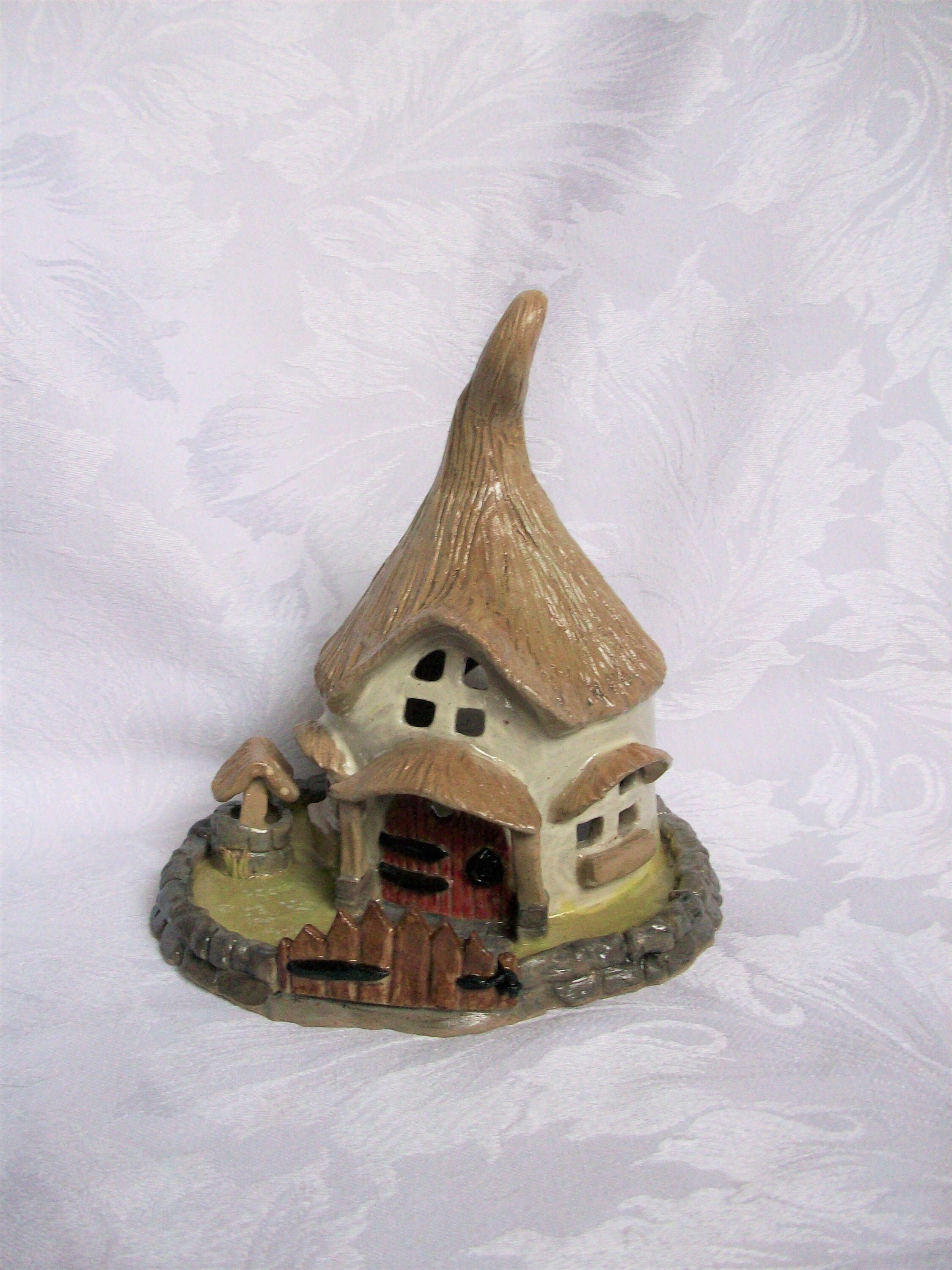 Handmade Ceramic Fairy House With Garden and Thatched Roof Etsy UK