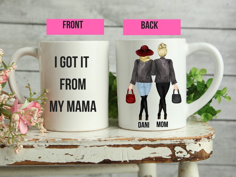 Custom Mom Mug Mother Daughter Mug Christmas Gift Mum Mug Etsy