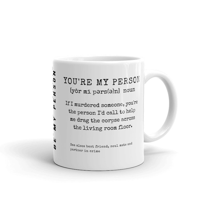 Tu es ma personne, tasse de meilleur ami, cadeau de meilleur ami, cadeau d'anniversaire, tasse de fille avec des énonciations, tasse de café de BFF, cadeau de jour de Galentines, cadeau de soeur image 5