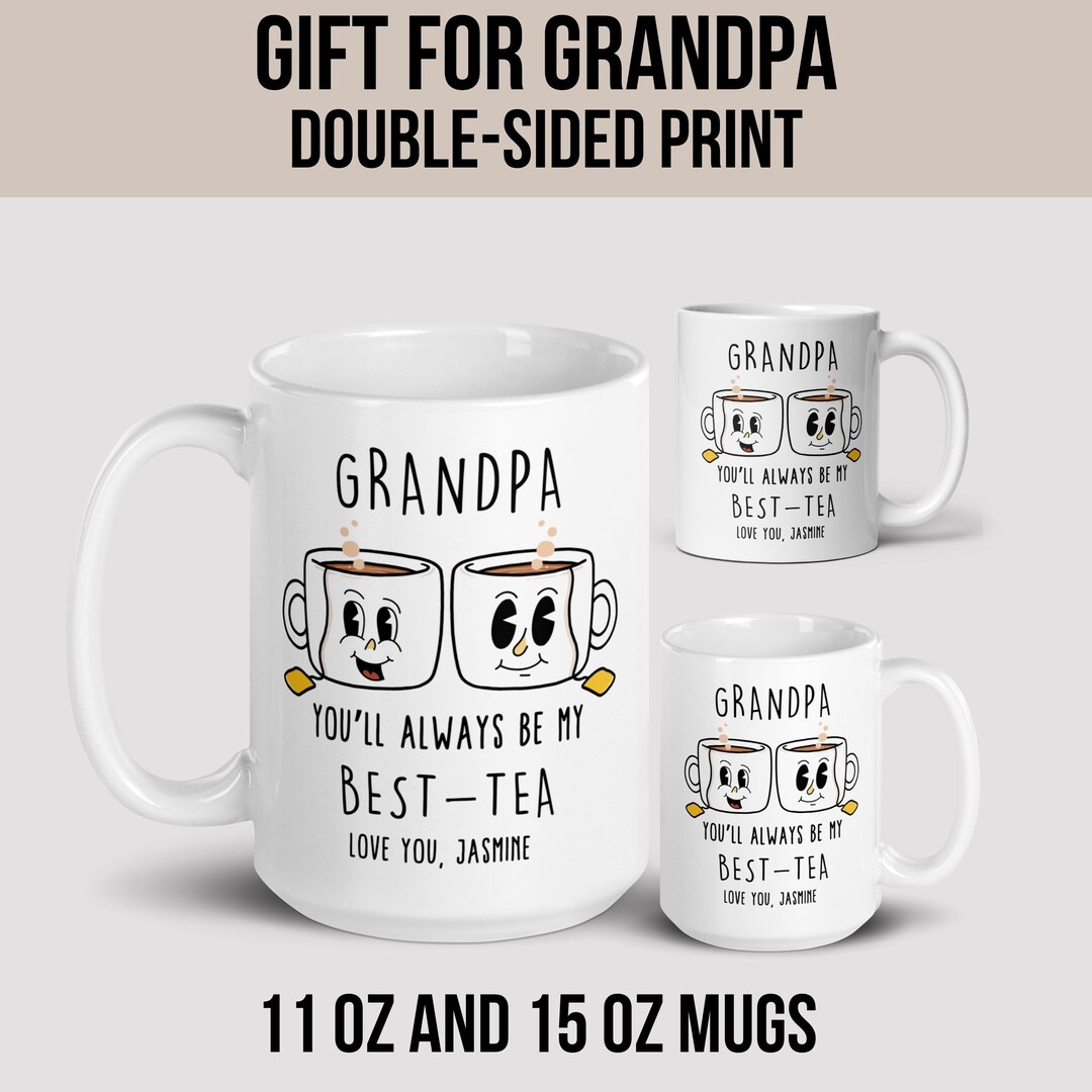 Personalized Grandpa Mug, Gift From Grandkids, Gift for Grandfather