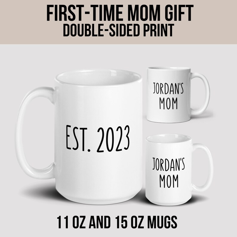 Personalized Gift for Mom Custom First Time Mom Gift Est 2024 New Mommy