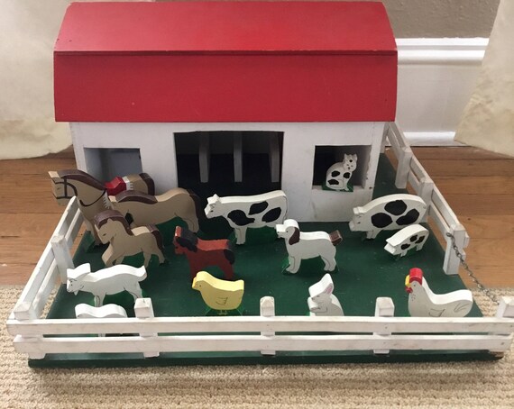 toy barn and animals