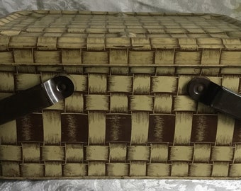 Vintage Metal Picnic Basket