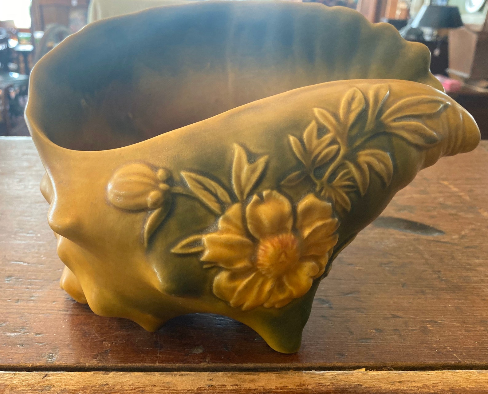 Large Roseville Conch Shell Vase Etsy