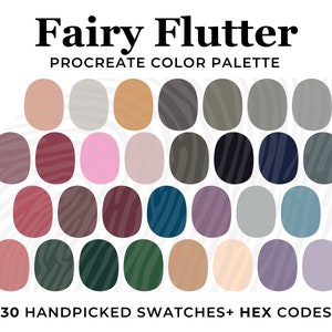 Muted Earth Tones Color Palette for Procreate ,Procreate swatches, HEX Codes, Color Palette, Muted Rainbow Color Palette, Warm Muted Boho