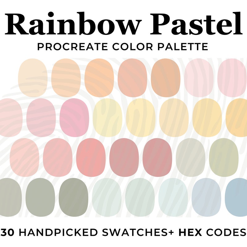 Boho Rainbow Color Palette - Etsy