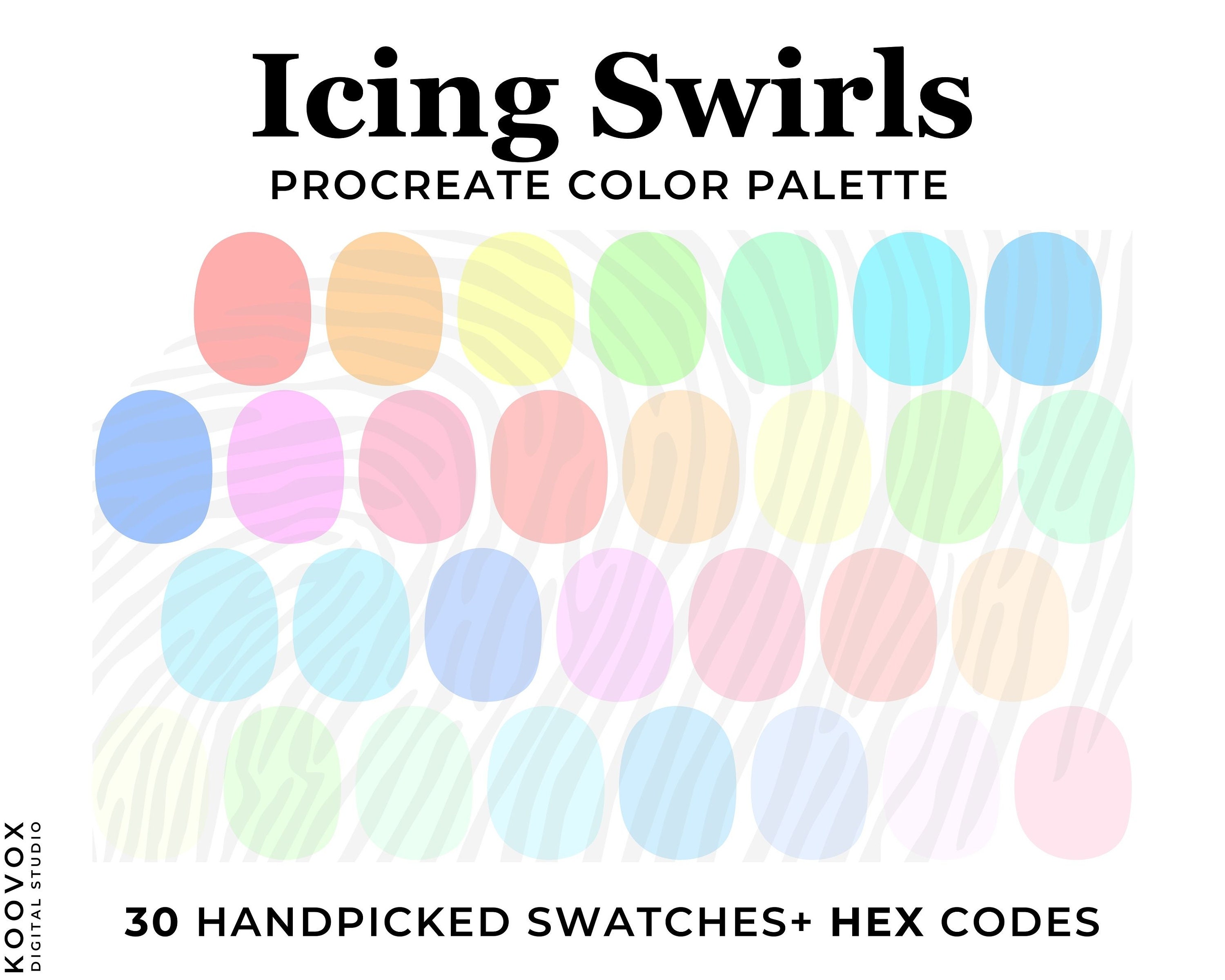 Pastel Rainbow Color Palette for Procreate: Icing Delight (Digital Download)