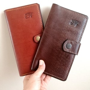 Passport wallet leather, travel wallet, passport holder, document case,  passport card holder, horus eye gift, unisex gift leather