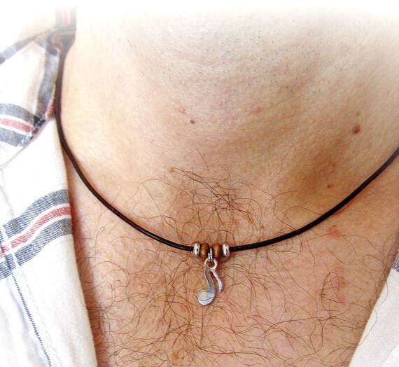 leather cord choker necklace