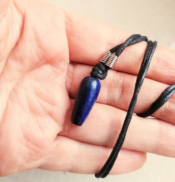 Lapis Lazuli Klein Blue Cross Pendant Necklace | AWNL Stockholm