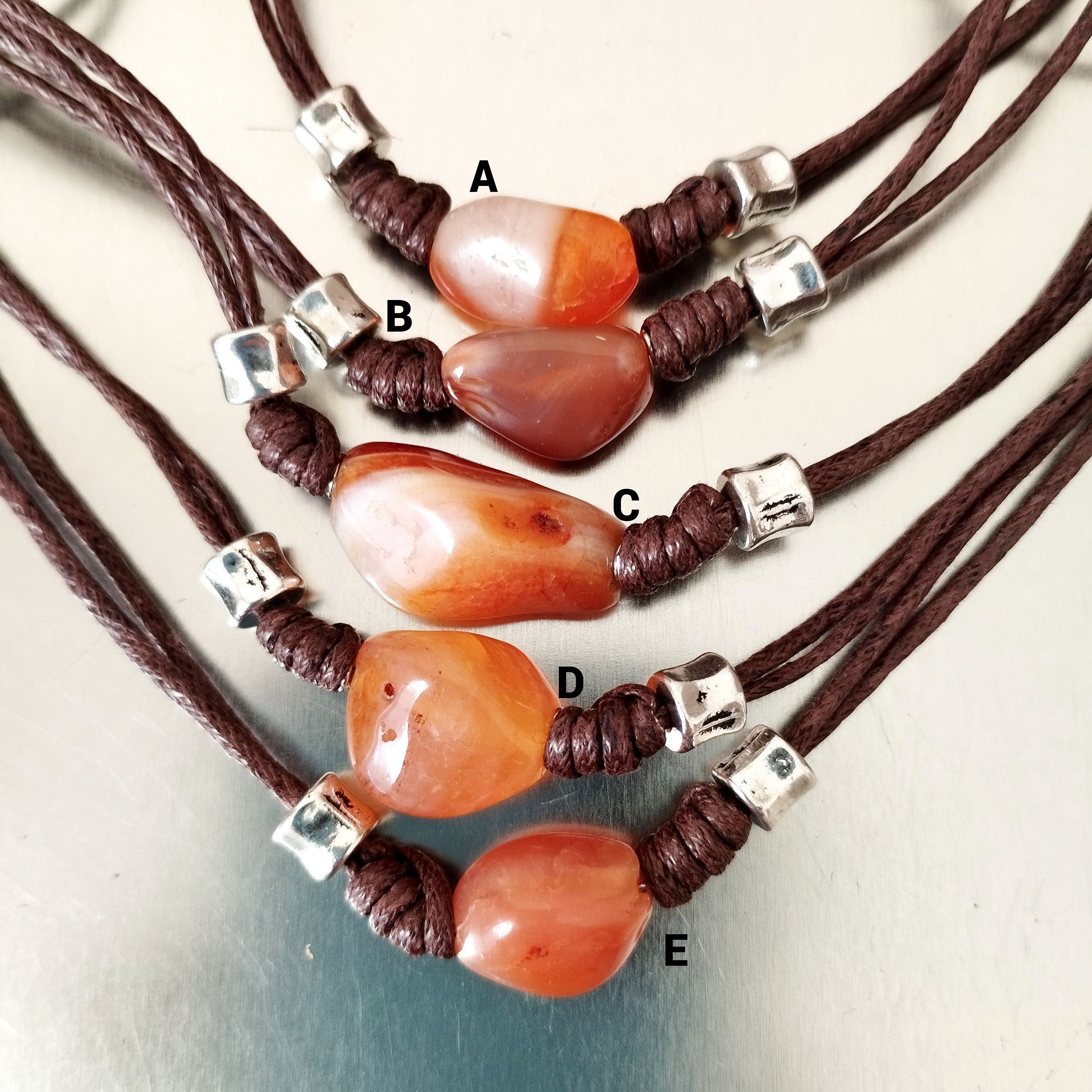 Collier Ras Du Cou En Cornaline Naturelle Orange - Perles De 2 Mm - Argent 925 - Longueur 45,7 Cm - Réglable - Neuf