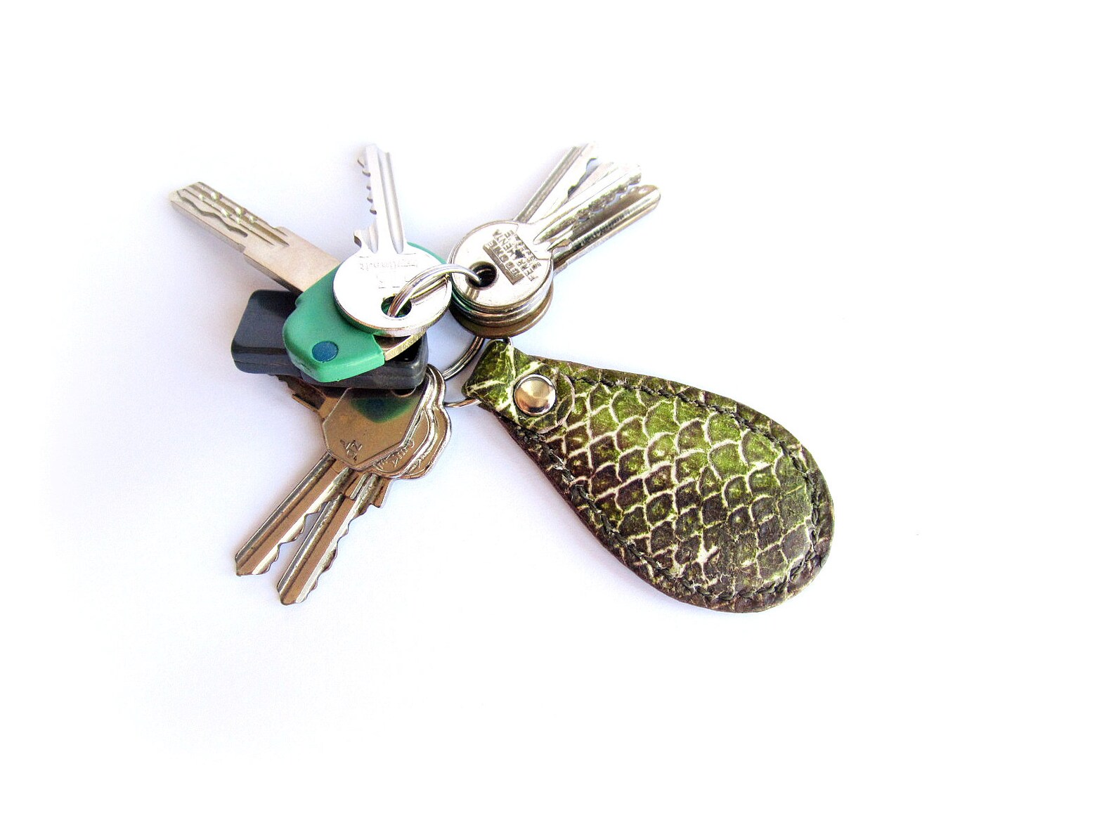 Python Snakeskin Keychain Leather Keyring Gift for Her Gift Etsy