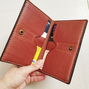 Porte-carte portefeuille cuir, organisateur cuir marron, porte-carte portefeuille, cadeau sanglier, portefeuille cochon, cadeau chasseur
