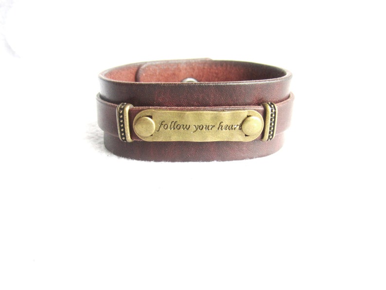 Wide Leather Bracelet for Men Inspiration Bracelet Follow Etsy