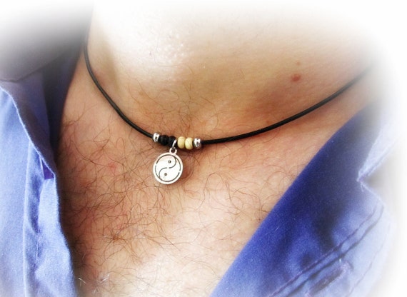 Yin yang 2024 leather necklace