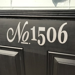 Custom Front Door Address Decal: House Numbers, Apartment Entryway