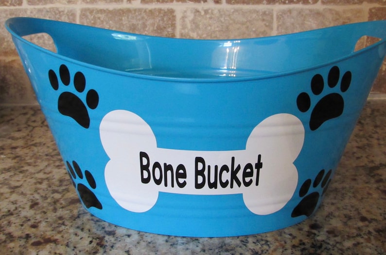 Dog Bone Toy Tub Personalized Tub Plastic Oval Basket Etsy