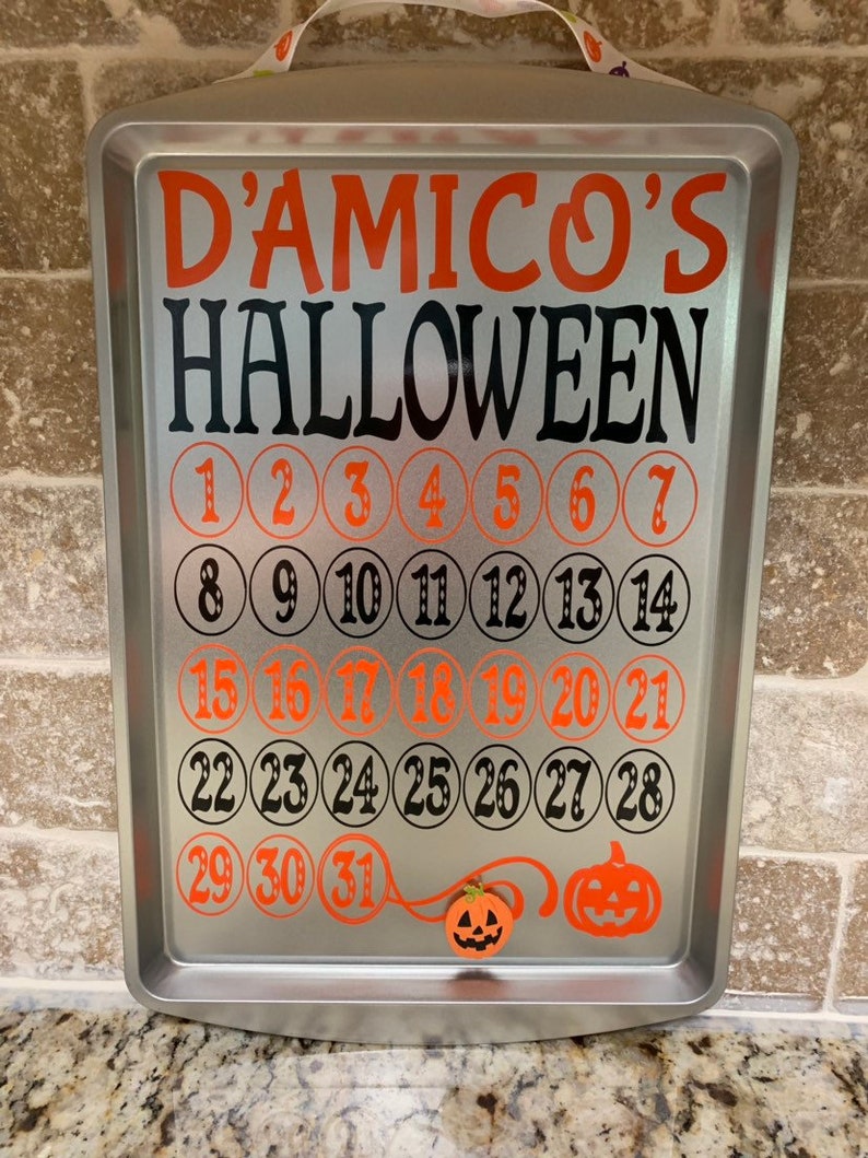 Halloween Calendar Halloween Countdown Halloween Advent Etsy