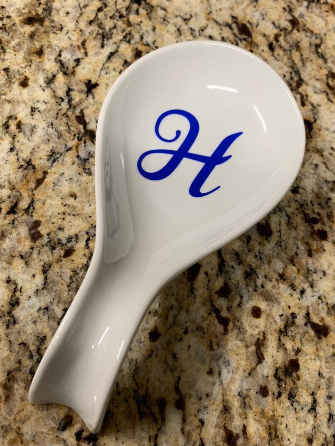 Personalized White Spoon Rest Porcelain Spoon Rest Wedding Etsy