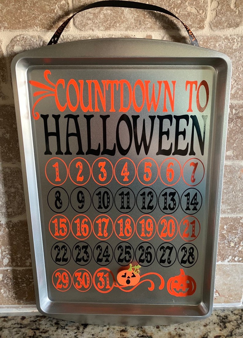 Halloween Calendar Halloween Countdown Halloween Advent Etsy