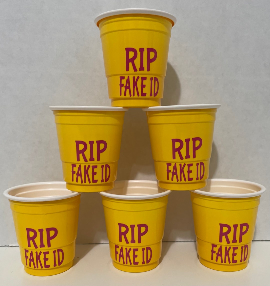 Yellow Personalized Mini Shot Cup, Custom Plastic Shot Glass, Jello