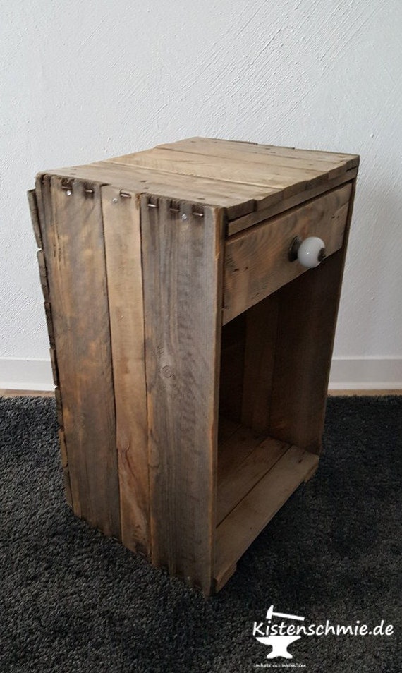 Sandmann Nachttisch Aus Alten Weinkisten Etsy