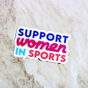 Apoyar a las mujeres en los deportes Pegatina