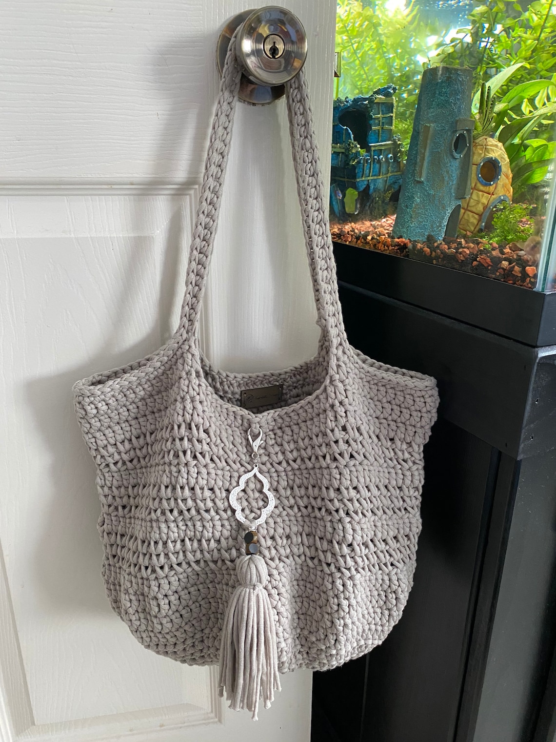Crochet Mesh Market Bag, Handmade, ready to Ship - Etsy