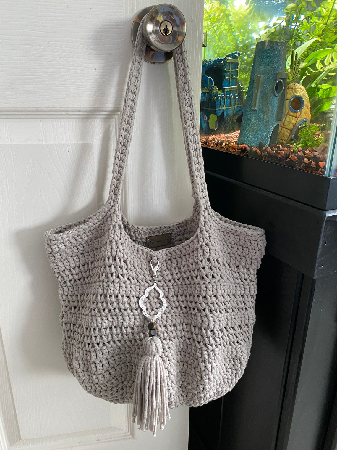 Crochet Mesh Market Bag, Handmade, ready to Ship Etsy