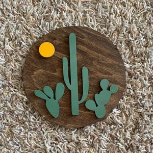 Cactus Nursery Decor | Boys Bedroom Decor | Desert Art | Desert Nursery Decor | Floating Shelf Decor | Kids Room Decor | Cactus Room Decor