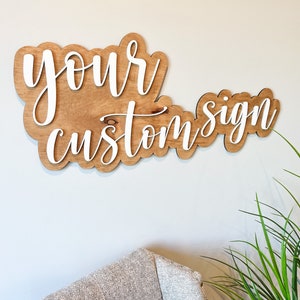 Large wood custom sign|Personalized Sign| custom business sign| logo sign| layered sign|cutout quote sign| Restaurant wood sign