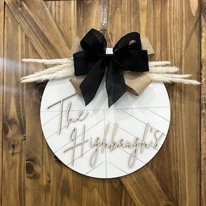 Last name Front Door Wreath |Personalized Last Name|Door wreath | Front door| Door Hanger |Gift|