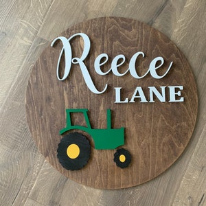 Custom Tractor Nursery Name Sign wooden name  Farm Themed Nursery| Toddler Sign | Nursery Decor | Boys Name Sign western| baby shower gift
